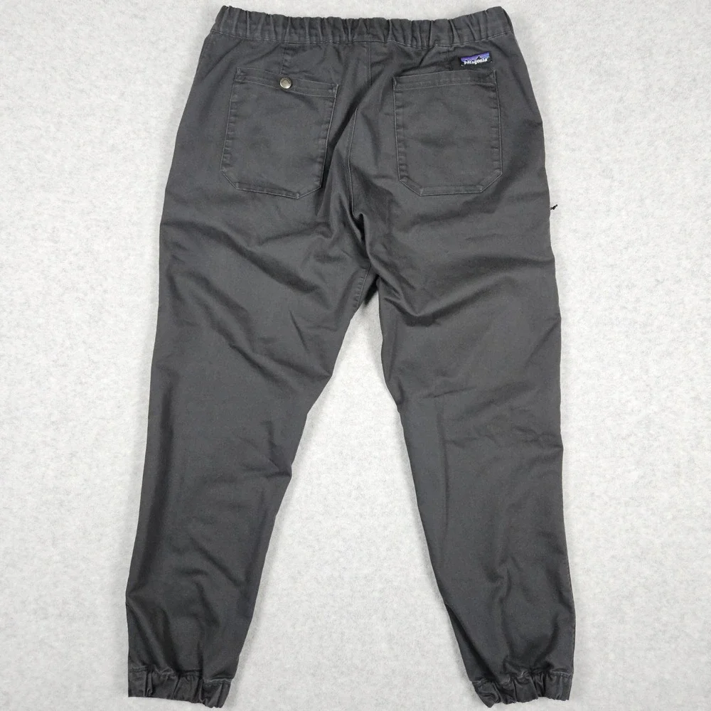 Patagonia (Men's XL) Gray Joggers Twill Traveler Cotton Mahnya Gi Outdoor Hiking